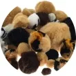 pompony pluszowe akrylowe zwierzeta mix brewis 10mm 54 szt