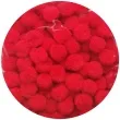 pompony pluszowe classic czerwone aliga 15 50 mm 80 szt