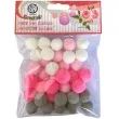 pompony pluszowe classic rozowy mix astra 20 mm