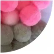 pompony pluszowe classic rozowy mix astra 20 mm