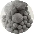 pompony pluszowe classic szare aliga 15 50 mm 80 szt