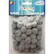 pompony pluszowe classic szare aliga 20 mm 60 szt