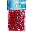 pompony pluszowe metalizowane czerwone aliga 13 mm 50 szt
