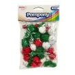 pompony pluszowe metalizowane mix brewis 10 15 20 25 mm 40 szt