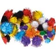 pompony pluszowe metalizowane mix brewis 10 25 mm 78 szt