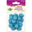 pompony pluszowe metalizowane morskie niebieskie titanum 18 mm 15 szt