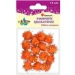 pompony pluszowe metalizowane pomaranczowe titanum 18 mm 15 szt