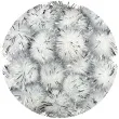 pompony pluszowe metalizowane sniegowe biale titanum 18 mm 15 szt