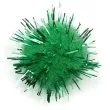 pompony pluszowe metalizowane trawiaste zielone titanum 18 mm 15 szt