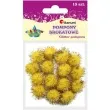 pompony pluszowe metalizowane zolte titanum 18 mm 15 szt