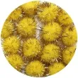 pompony pluszowe metalizowane zolte titanum 18 mm 15 szt