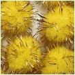 pompony pluszowe metalizowane zolte titanum 18 mm 15 szt