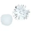 pompony pluszowe metalizowany mix biale titanum 20 35 mm 50 szt