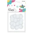 pompony pluszowe poliestrowe biale titanum 18 mm 15 szt