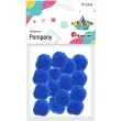 pompony pluszowe poliestrowe chabrowe ciemne niebieskie titanum 18 mm 15 szt