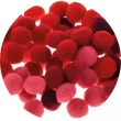 pompony pluszowe poliestrowe czerwony mix brewis 10mm 100 szt