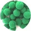 pompony pluszowe poliestrowe jasno zielone aliga 15 50 mm 80 szt