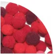 pompony pluszowe poliestrowe malinowe czerwone mix titanum 10 mm 120 szt