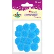 pompony pluszowe poliestrowe niebieskie jasne titanum 18 mm 15 szt