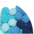 pompony pluszowe poliestrowe niebieskie mix titanum 10 mm 120 szt