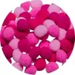 pompony pluszowe poliestrowe rozowy mix brewis 10 mm 100 szt