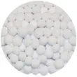 pompony pluszowe poliestrowe sniezne biale titanum 10 mm 120 szt