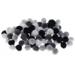 pompony pluszowe poliestrowe szary mix brewis 10mm 100 szt