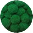pompony pluszowe poliestrowe zielone aliga 20 mm 60 szt