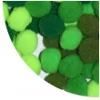 pompony pluszowe poliestrowe zielony mix titanum 10 mm 120 szt