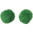 pompony pluszowe wloczkowe lisciaste zielone titanum 30 mm 6 szt