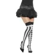 ponczochy halloween zakolanowki harlequin czarno biale rozm uniw