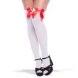 ponczochy party kokardki czerwone biale folat rozm uniw
