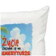 poszewka na poduszke zycie zaczyna sie na emeryturze emeryt na plazy bialy 40 x 40 cm