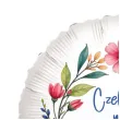 prezent dekoracja balon foliowy czekamy na ciebie bialy do szpitala 18 rnd