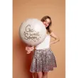 prezent dekoracja balon foliowy get well soon serce kremowy powrotu do zdrowia 18 rnd