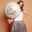 prezent dekoracja balon foliowy get well soon serce kremowy powrotu do zdrowia 18 rnd