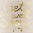 prezent dekoracja balon foliowy get well soon serce kremowy powrotu do zdrowia 18 rnd
