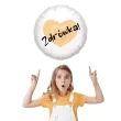 prezent dekoracja balon foliowy zdrowka serce bialy do szpitala 18 rnd