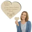 prezent dla nauczyciela na dzien edukacji drewniana zawieszka serce dekoracja 90x80 mm