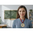 prezent dla nauczyciela na dzien edukacji drewniany medal nauczyciel na medal pamiatka1 7 2 cm