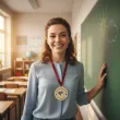 prezent dla nauczyciela na dzien edukacji drewniany medal nauczyciel na medal pamiatka1 7 2 cm