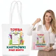 prezent dla nauczyciela na dzien edukacji materialowa torba eko na zakupy na kartkowki imie