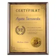 prezent na 18 20 30 40 50 60 urodziny zloty certyfikat w drewnie personalizacja