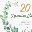 prezent na 20 rocznice slubu pamiatka kartka okolicznosciowa eukaliptus beauty 15x15 cm