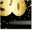 prezent na 30 urodziny kartka okolicznosciowa glamour czarno zlota upominek pamiatka