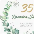 prezent na 35 rocznice slubu pamiatka kartka okolicznosciowa eukaliptus beauty 15x15 cm