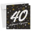 prezent na 40 urodziny kartka okolicznosciowa glamour czarna upominek pamiatka z koperta