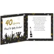 prezent na 40 urodziny kartka okolicznosciowa glamour czarna upominek pamiatka z koperta