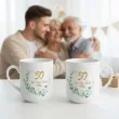 prezent na 50 rocznice slubu zlote gody zestaw upominkowy kubki i magnes obraczki jubileusz