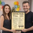 prezent na 50 urodziny piecdziesiatke kartka plakat gazeta w ramce dziennik polski 1976 imie